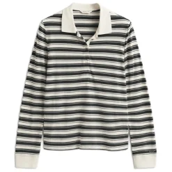 STRIPED Long Sleeve POLO dam
