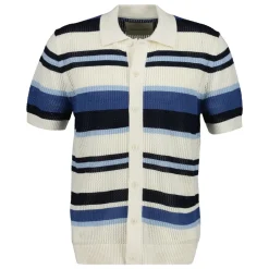 STRIPED TEXTURE POLO HERR
