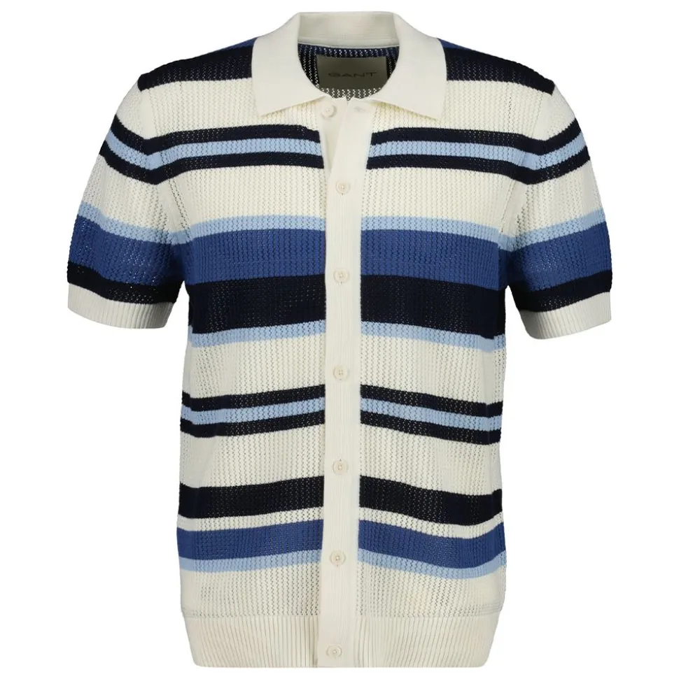 STRIPED TEXTURE POLO HERR