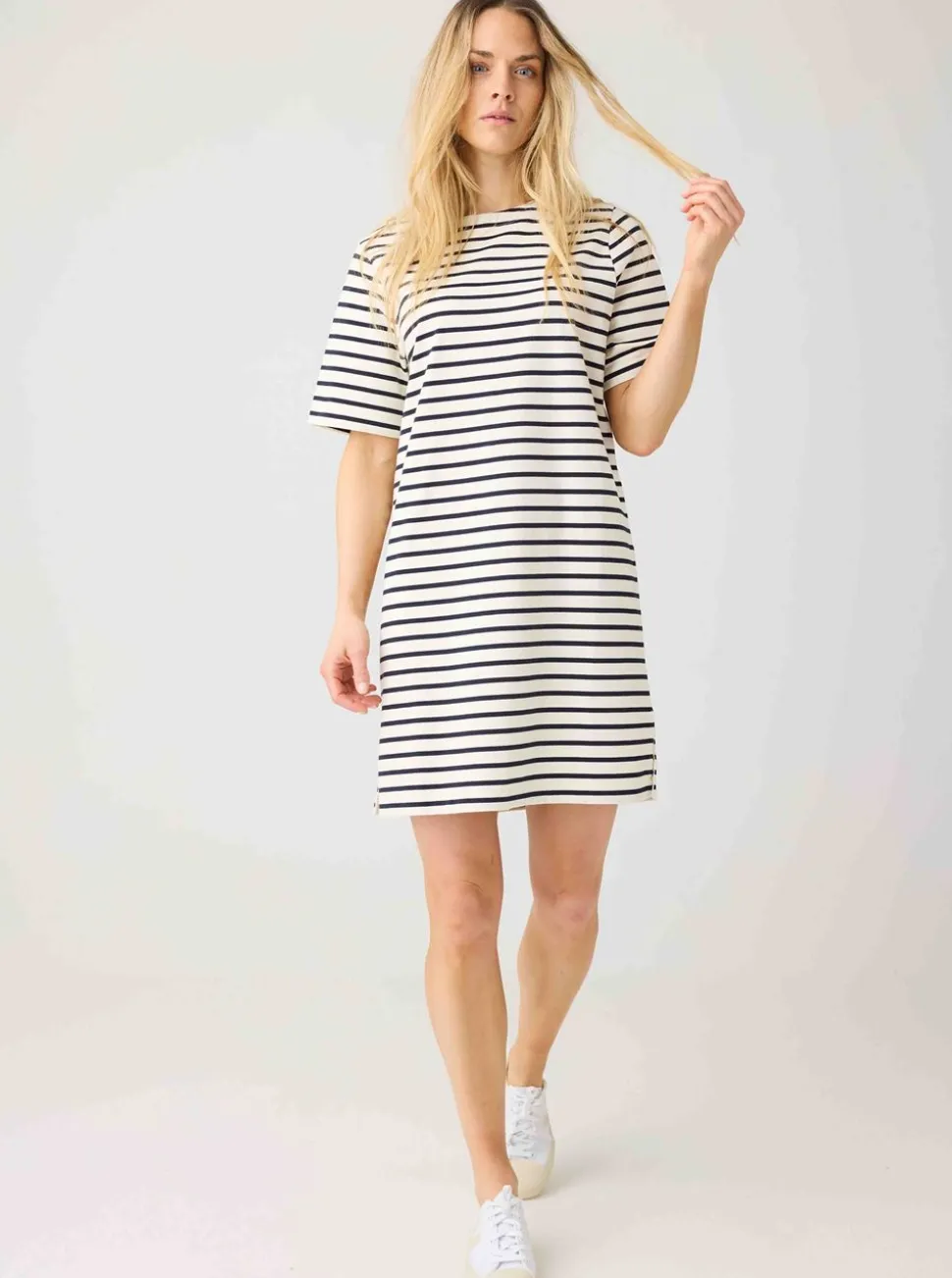Stripe t-shirt dress dam
