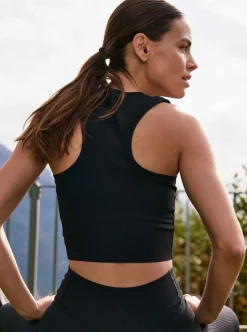 STUDIO RIBBED CROPPED TANK TOP DAM