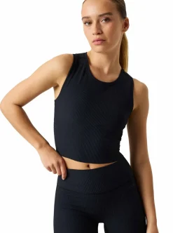 STUDIO RIBBED CROPPED TANK TOP DAM