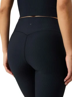 STUDIO RIBBED FLARE TIGHTS REGULAR DAM