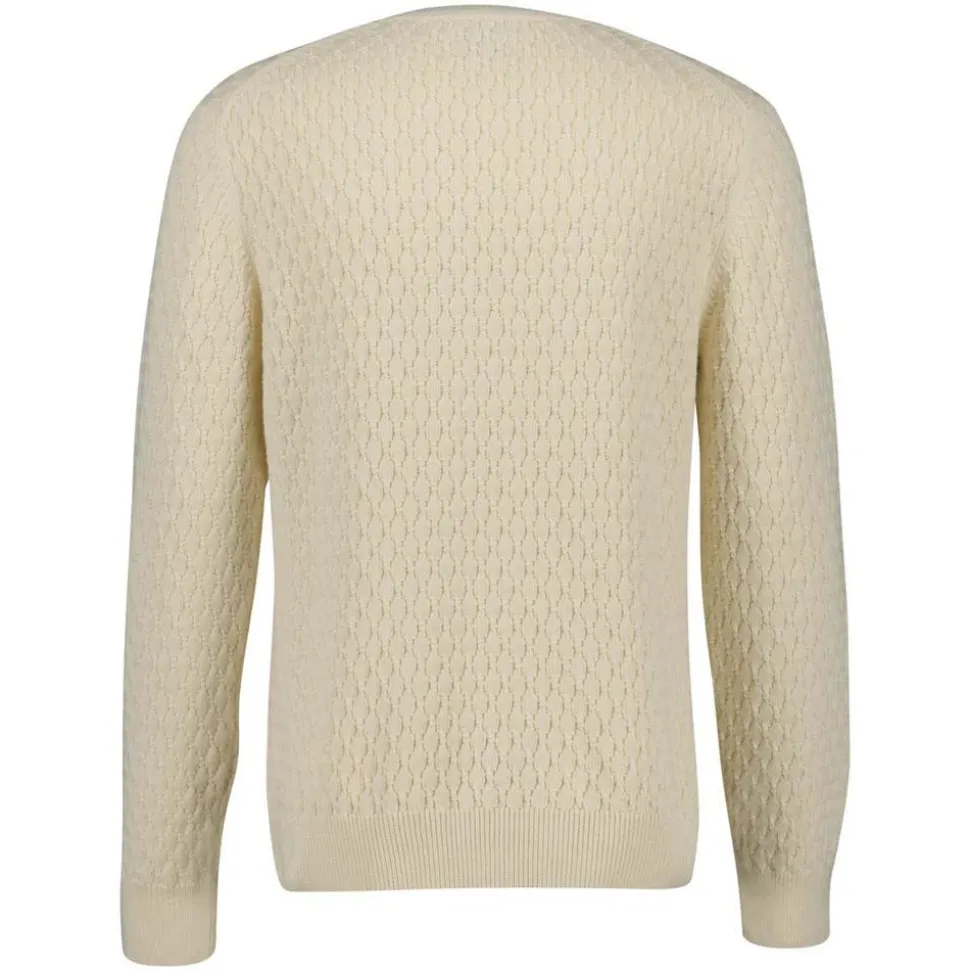 Textured Cotton Crew Neck Herr