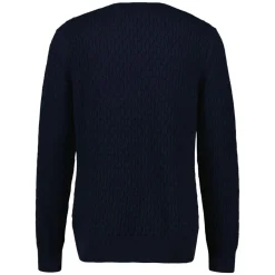 Textured Cotton Crew Neck Herr