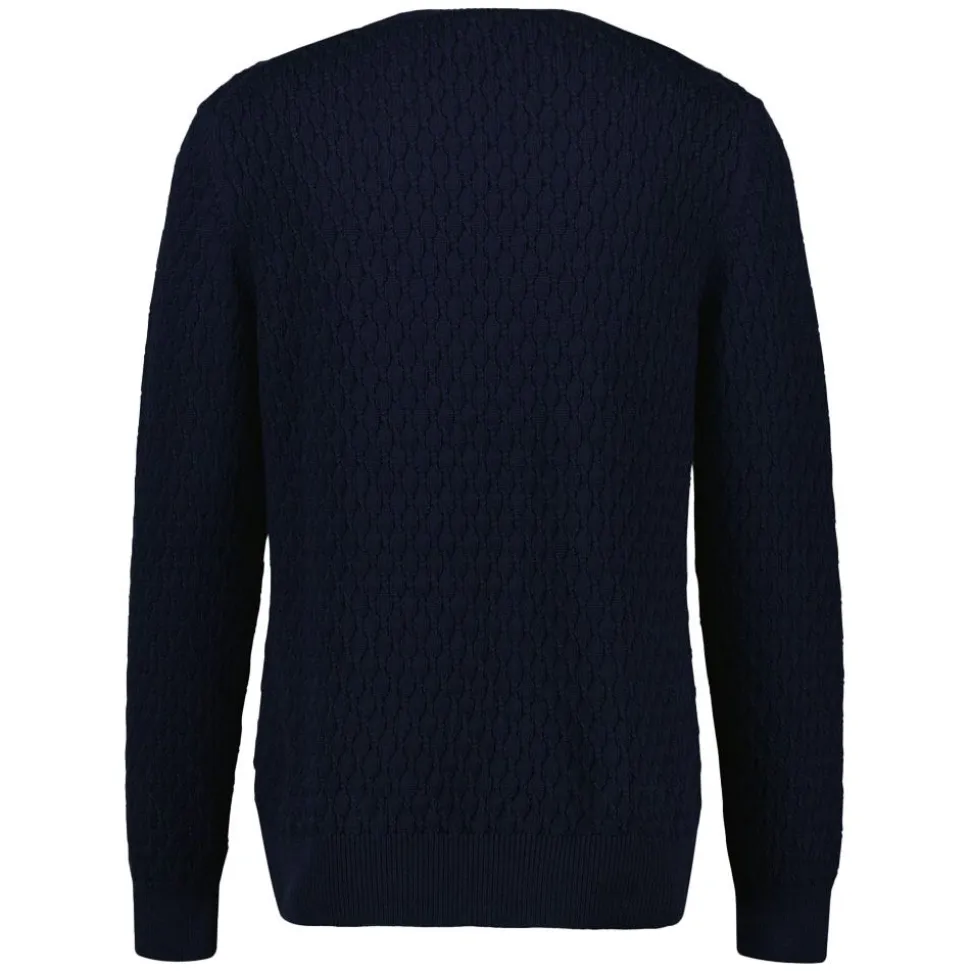 Textured Cotton Crew Neck Herr