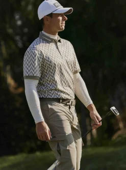 Tour Tech Print Polo Herr