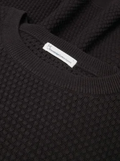 VAGN regular bubble knit crew neck - Regenerative Organic Certified - GOTS/Vegan