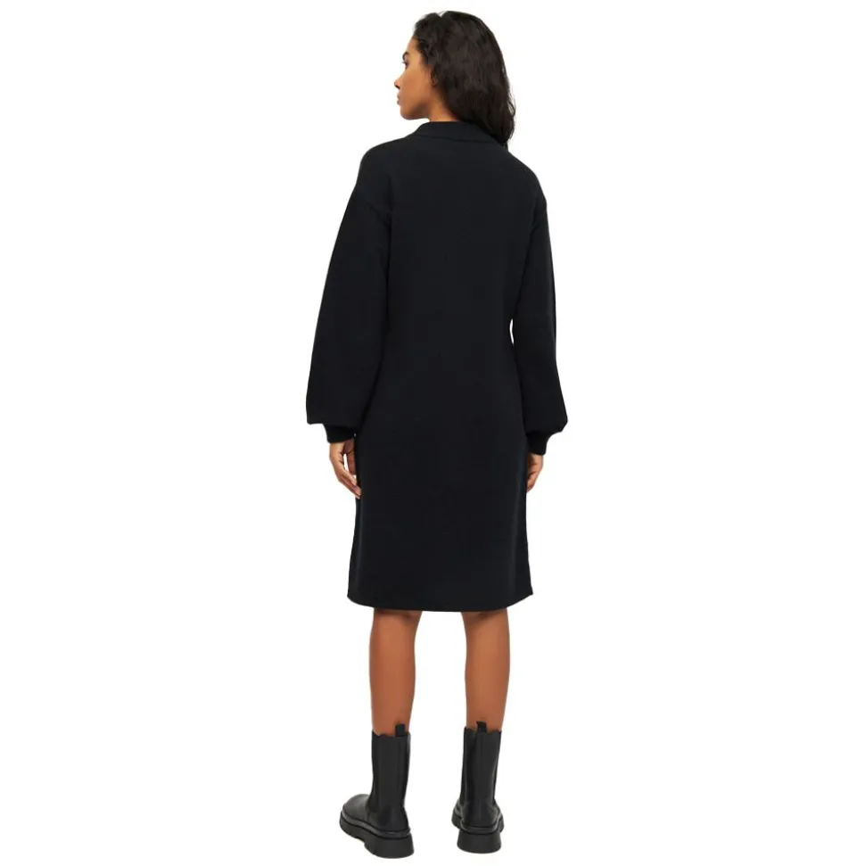 Wool Crew Neck Mid Lenght Dress Dam